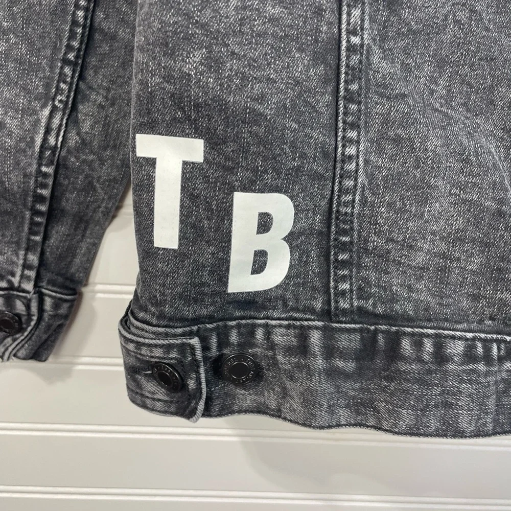 Altra Black Denim Graphic Long Sleeve Patch “Stay Out There” Jacket S Women’s - Picture 7 of 12